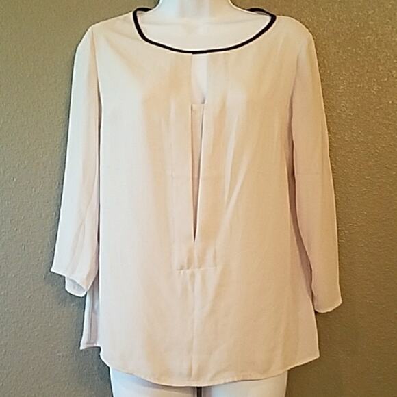 Express Chiffon Small Women's Blouse 3/4 Sleeves - Picture 2 of 7